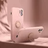 Apple iPhone 15, Szilikon tok, stand, telefontartó gyűrű, Roar Amber, rózsaszín