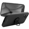 Apple iPhone 16 Plus, Szilikon tok, stand, telefontartó gyűrű, Roar Amber, fekete