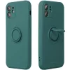 Apple iPhone 16 Plus, Szilikon tok, stand, telefontartó gyűrű, Roar Amber, zöld