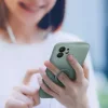 Apple iPhone 16 Plus, Szilikon tok, stand, telefontartó gyűrű, Roar Amber, zöld