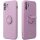 Samsung Galaxy A15 4G / A15 5G SM-A155F / A156B, Szilikon tok, stand, telefontartó gyűrű, Roar Amber, lila