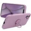 Samsung Galaxy A15 4G / A15 5G SM-A155F / A156B, Szilikon tok, stand, telefontartó gyűrű, Roar Amber, lila