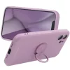 Samsung Galaxy S25 SM-S931, Szilikon tok, stand, telefontartó gyűrű, Roar Amber, lila