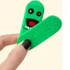Mágneses csúszka, stresszoldó, ügyességi játék, szörny minta, Magnetic KickFlip SkateBoard Fidget, mintás/zöld