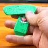 Mágneses csúszka, stresszoldó, ügyességi játék, szörny minta, Magnetic KickFlip SkateBoard Fidget, mintás/zöld
