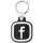 Közösségi média kulcstartó, NFC chippel, Facebook logóval, NFC Keychain, fekete/fehér
