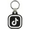 Közösségi média kulcstartó, NFC chippel, TikTok logóval, NFC Keychain, fekete/fehér