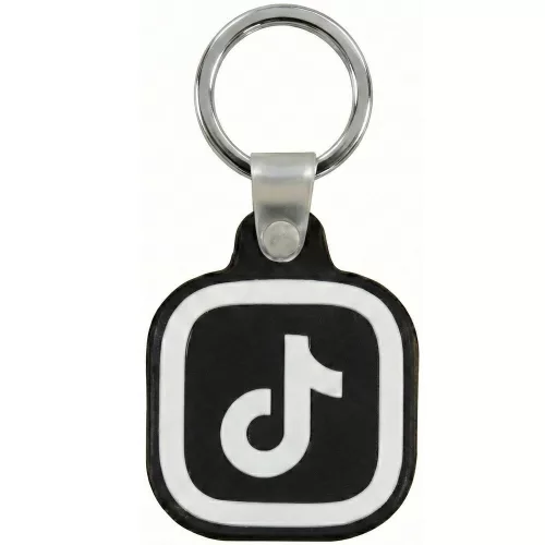 Közösségi média kulcstartó, NFC chippel, TikTok logóval, NFC Keychain, fekete/fehér