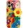 Apple iPhone 15, Szilikon tok, kézpánttal, virág minta, Flower Case, mintás