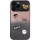 Apple iPhone 15, Szilikon tok, színátmenetes, 3D maci, kávé, smile minta, Teddy Bear Coffee Case, rózsaszín/fekete