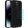 Samsung Galaxy S26 SM-S942, Műanyag hátlap védőtok, légáteresztő, lyukacsos minta, Breezy, fekete