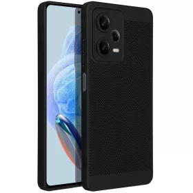   Samsung Galaxy S26 Ultra SM-S948, Műanyag hátlap védőtok, légáteresztő, lyukacsos minta, Breezy, fekete