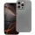 Samsung Galaxy S26 SM-S942, Szilikon tok, mikrofiber plüss belső, csillogó hátlap, Metallic Case, szürke