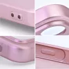 Samsung Galaxy S26 SM-S942, Szilikon tok, mikrofiber plüss belső, csillogó hátlap, Metallic Case, rózsaszín