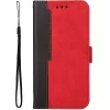 Samsung Galaxy S23 FE SM-S711, Oldalra nyíló tok, stand, kártyatartóval, kézpánttal, Wooze Colour Wallet, piros