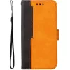 Samsung Galaxy S24 SM-S921, Oldalra nyíló tok, stand, kártyatartóval, kézpánttal, Wooze Colour Wallet, narancssárga