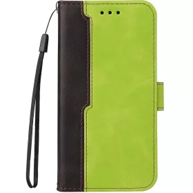   Samsung Galaxy S24 SM-S921, Oldalra nyíló tok, stand, kártyatartóval, kézpánttal, Wooze Colour Wallet, zöld