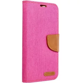   Xiaomi Redmi Note 13 Pro 4G / Poco M6 Pro 4G, Oldalra nyíló tok, stand, Canvas Book, rózsaszín