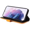Xiaomi Redmi Note 13 Pro 4G / Poco M6 Pro 4G, Oldalra nyíló tok, stand, kártyatartóval, kézpánttal, Wooze Colour Wallet, narancssárga