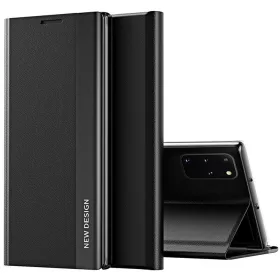   Samsung Galaxy A35 5G SM-A356B, Oldalra nyíló tok, stand, Wooze Silver Line, fekete