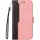 Huawei Honor 200 Lite, Oldalra nyíló tok, stand, kártyatartóval, kézpánttal, Wooze Colour Wallet, rózsaszín