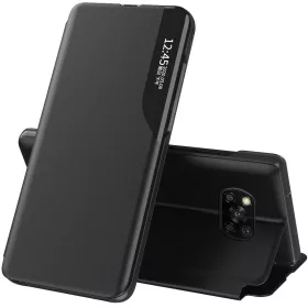   Huawei Honor 200 Pro, Oldalra nyíló tok, stand, hívás mutatóval, Wooze FashionBook, fekete