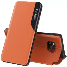   Huawei Honor 200 Pro, Oldalra nyíló tok, stand, hívás mutatóval, Wooze FashionBook, sárga