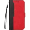 Huawei Honor 200 Pro, Oldalra nyíló tok, stand, kártyatartóval, kézpánttal, Wooze Colour Wallet, piros