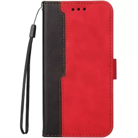   Huawei Honor 200 Pro, Oldalra nyíló tok, stand, kártyatartóval, kézpánttal, Wooze Colour Wallet, piros