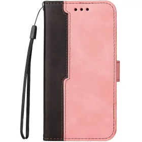   Huawei Honor 200, Oldalra nyíló tok, stand, kártyatartóval, kézpánttal, Wooze Colour Wallet, rózsaszín