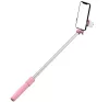 Prémium selfie bot, 19 - 70 cm, forgatható, exponáló gombbal, bluetooth-os, v4.0, tripod, világítással, R1S, rózsaszín
