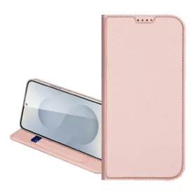   Samsung Galaxy S24 FE SM-S721, Oldalra nyíló tok, stand, Dux Ducis, vörösarany