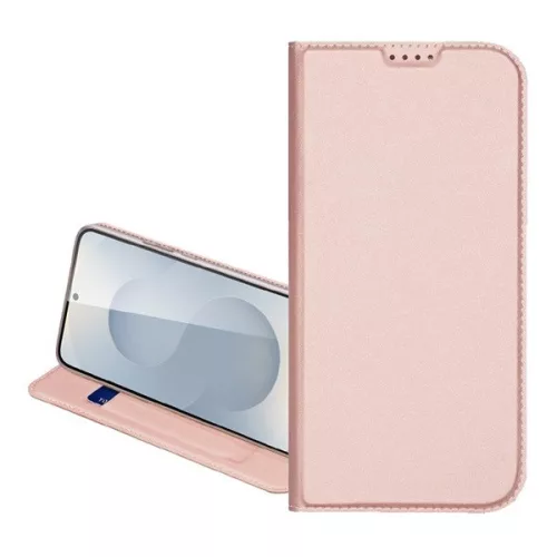 Samsung Galaxy S24 FE SM-S721, Oldalra nyíló tok, stand, Dux Ducis, vörösarany