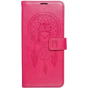   Samsung Galaxy A16 4G / A16 5G SM-A165F / A166B, Oldalra nyíló tok, kártyatartóval, kézpánttal, Álomfogó minta, Mezzo Book, mintás/magenta