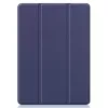 Samsung Galaxy Tab S9 FE Plus (12.4) SM-X610 / X616B, mappa tok, érintőceruza tartó, érintőceruza nélkül, Trifold, Wooze Trifold Pencil Holder, sötétkék