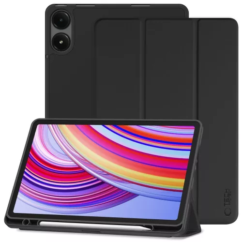 Xiaomi Redmi Pad Pro (12.1) / Pad Pro 5G, közepesen ütésálló, Trifold, TP SC Pen Holder, fekete