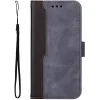 Samsung Galaxy S25 Plus SM-S936, Oldalra nyíló tok, stand, kártyatartóval, kézpánttal, Wooze Colour Wallet, szürke