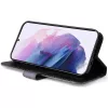 Samsung Galaxy S25 Plus SM-S936, Oldalra nyíló tok, stand, kártyatartóval, kézpánttal, Wooze Colour Wallet, szürke