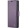 Samsung Galaxy S25 SM-S931, Oldalra nyíló tok, stand, kártyatartóval, RFID technológiával, Wooze CaseME, lila