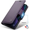 Samsung Galaxy S25 SM-S931, Oldalra nyíló tok, stand, kártyatartóval, RFID technológiával, Wooze CaseME, lila