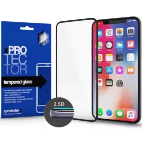   Apple iPhone 12 Mini, Kijelzővédő, ütésálló fólia (az íves részre is!), Tempered Glass (edzett üveg), Xprotector, fekete