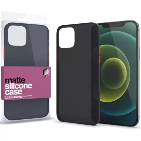   Samsung Galaxy S23 FE SM-S711, Szilikon tok, színes gombokkal, Xprotector Matte, áttetsző/fekete