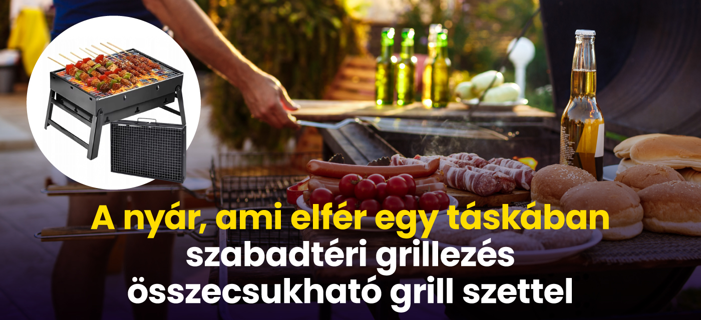 A nyár, ami elfér egy táskában: szabadtéri grillezés összecsukható grill szettel